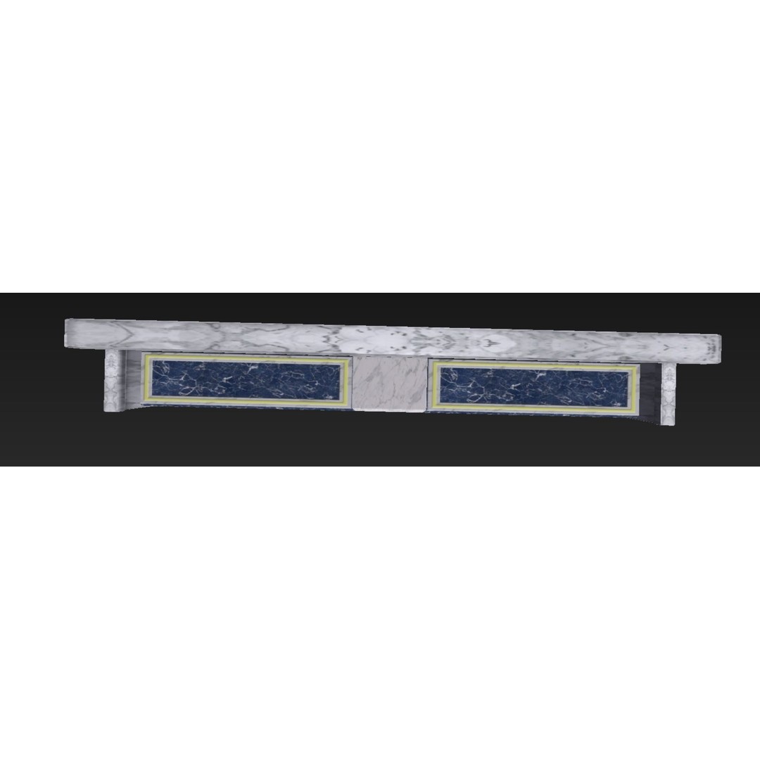 Roman Marble Bench 3D Model – Low Poly Architectural Decoration, FBX - View 28