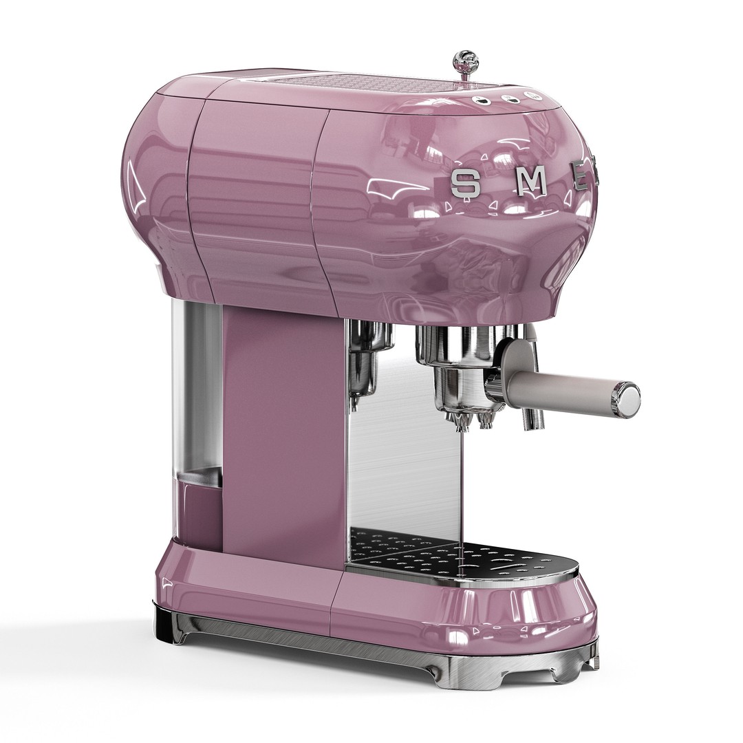 SMEG Manual Espresso Coffee Machine 3D Model – High Poly PBR Asset, FBX, OBJ - View 6