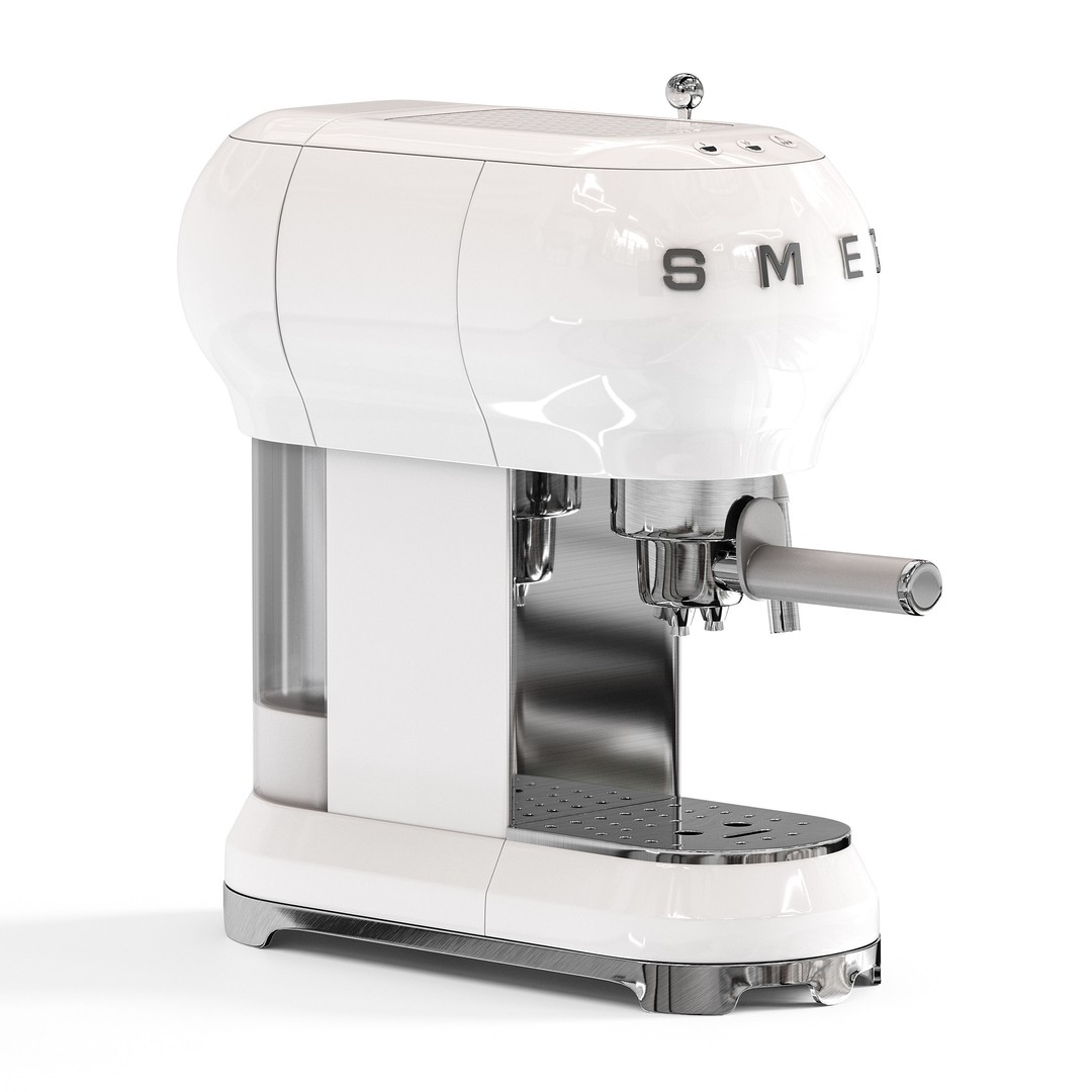 SMEG Manual Espresso Coffee Machine 3D Model – High Poly PBR Asset, FBX, OBJ - View 7
