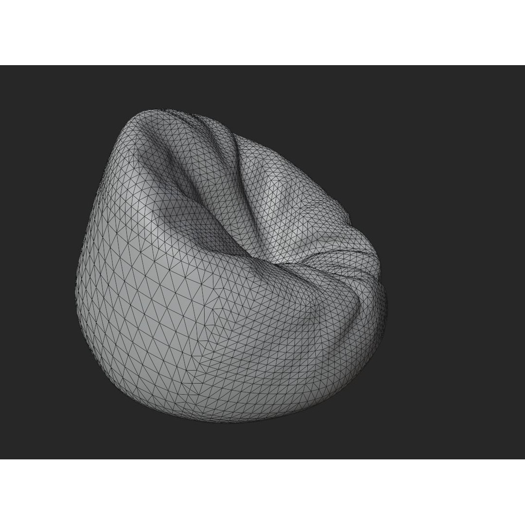 Bean Bag Chair 3D Model – Low Poly Gaming Asset with Foot Rest - View 15