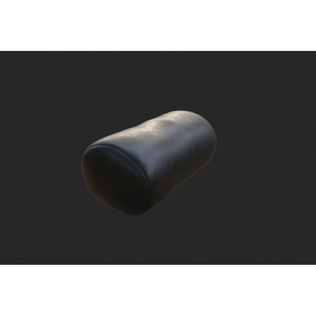 Bean Bag Chair 3D Model – Low Poly Gaming Asset with Foot Rest - View 16