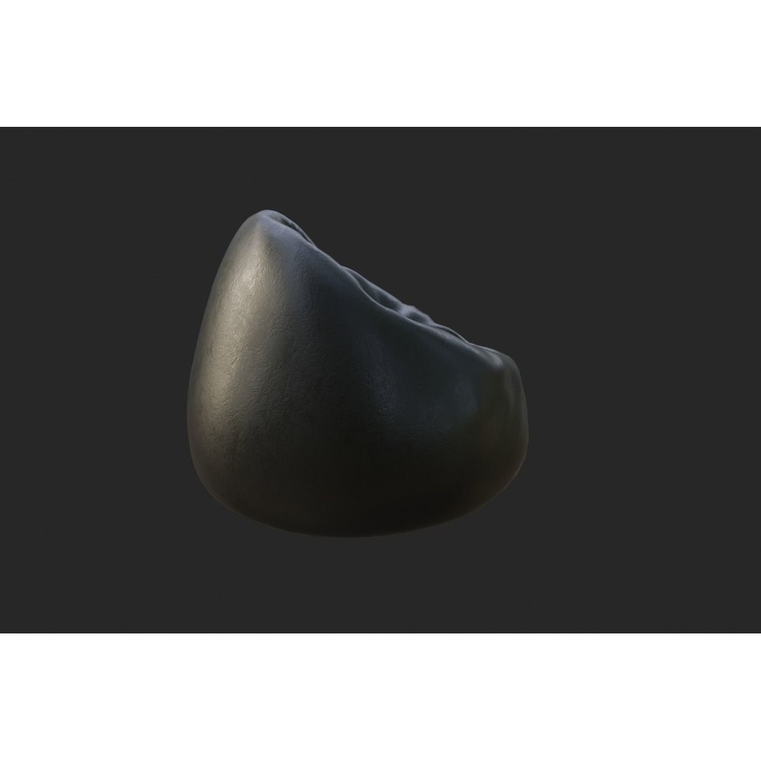 Bean Bag Chair 3D Model – Low Poly Gaming Asset with Foot Rest - View 8