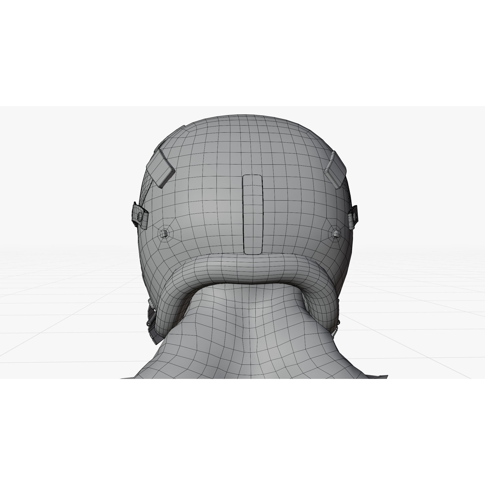 Pilot Helmet - Low-Poly Game-Ready 3D Model - View 11