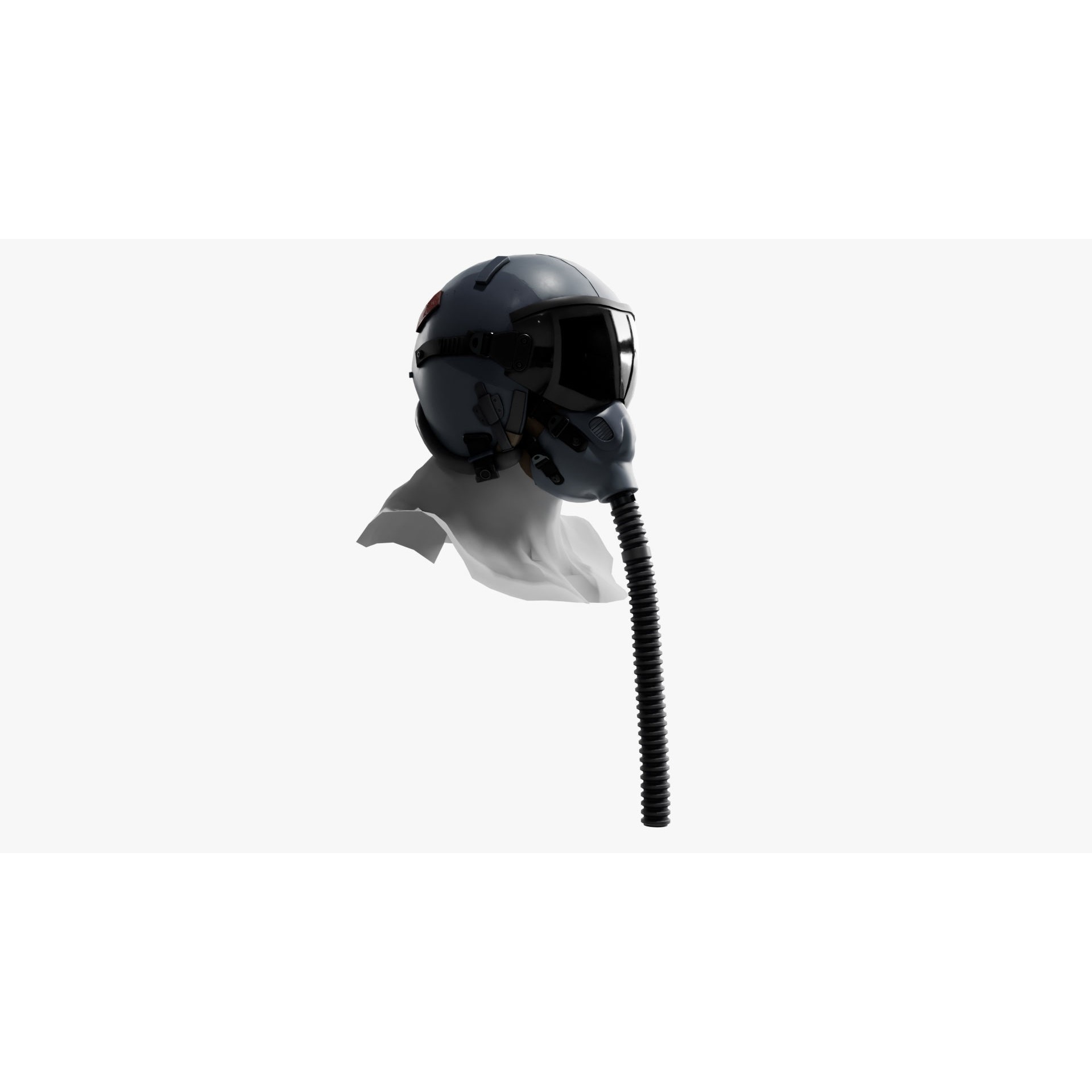 Pilot Helmet - Low-Poly Game-Ready 3D Model - View 14