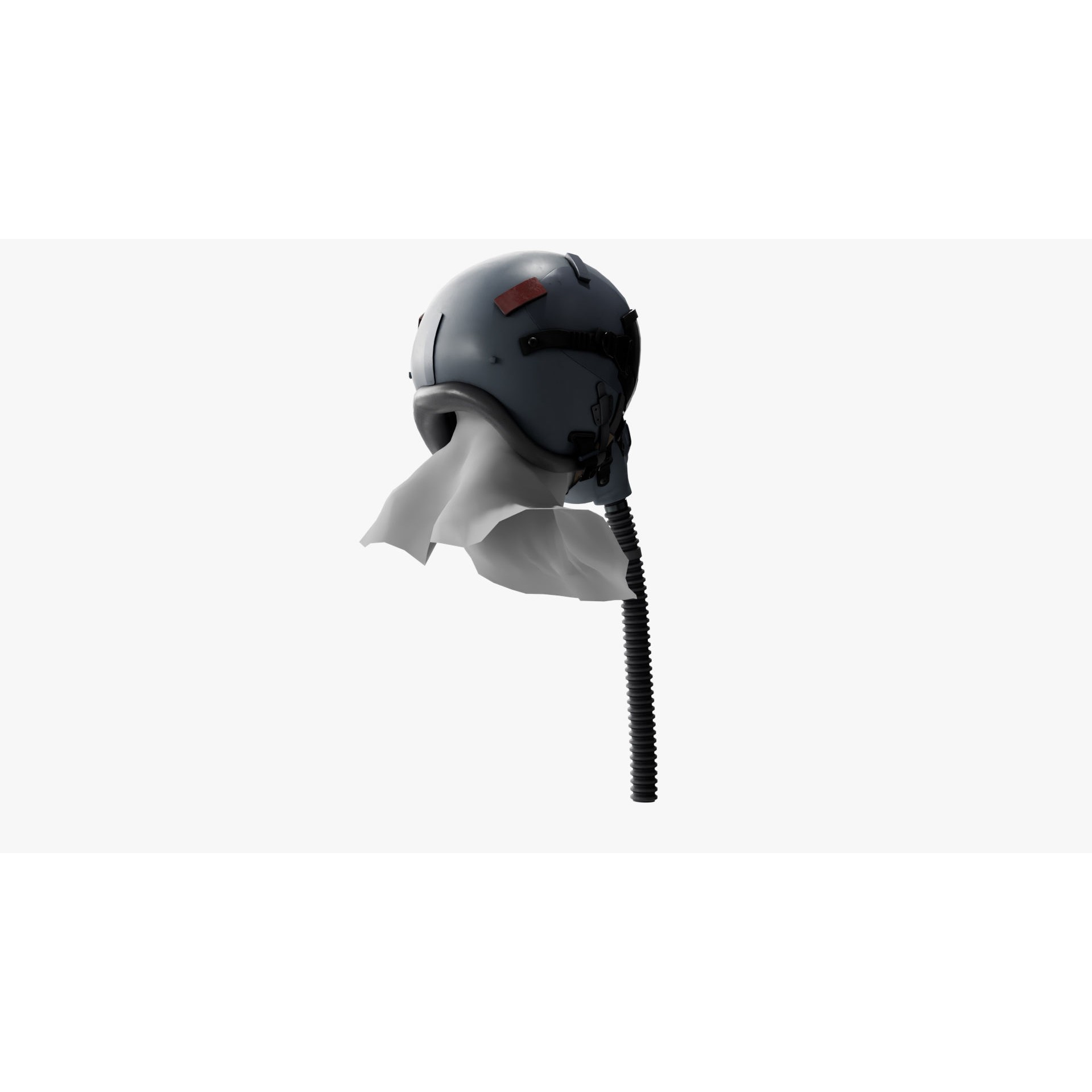 Pilot Helmet - Low-Poly Game-Ready 3D Model - View 16