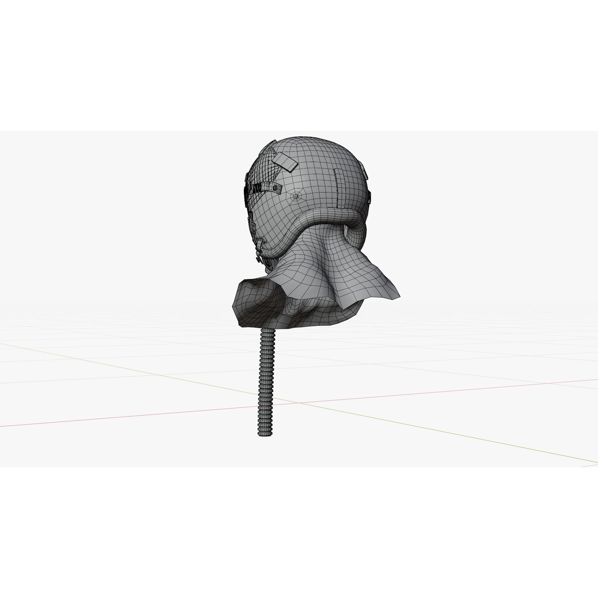Pilot Helmet - Low-Poly Game-Ready 3D Model - View 18