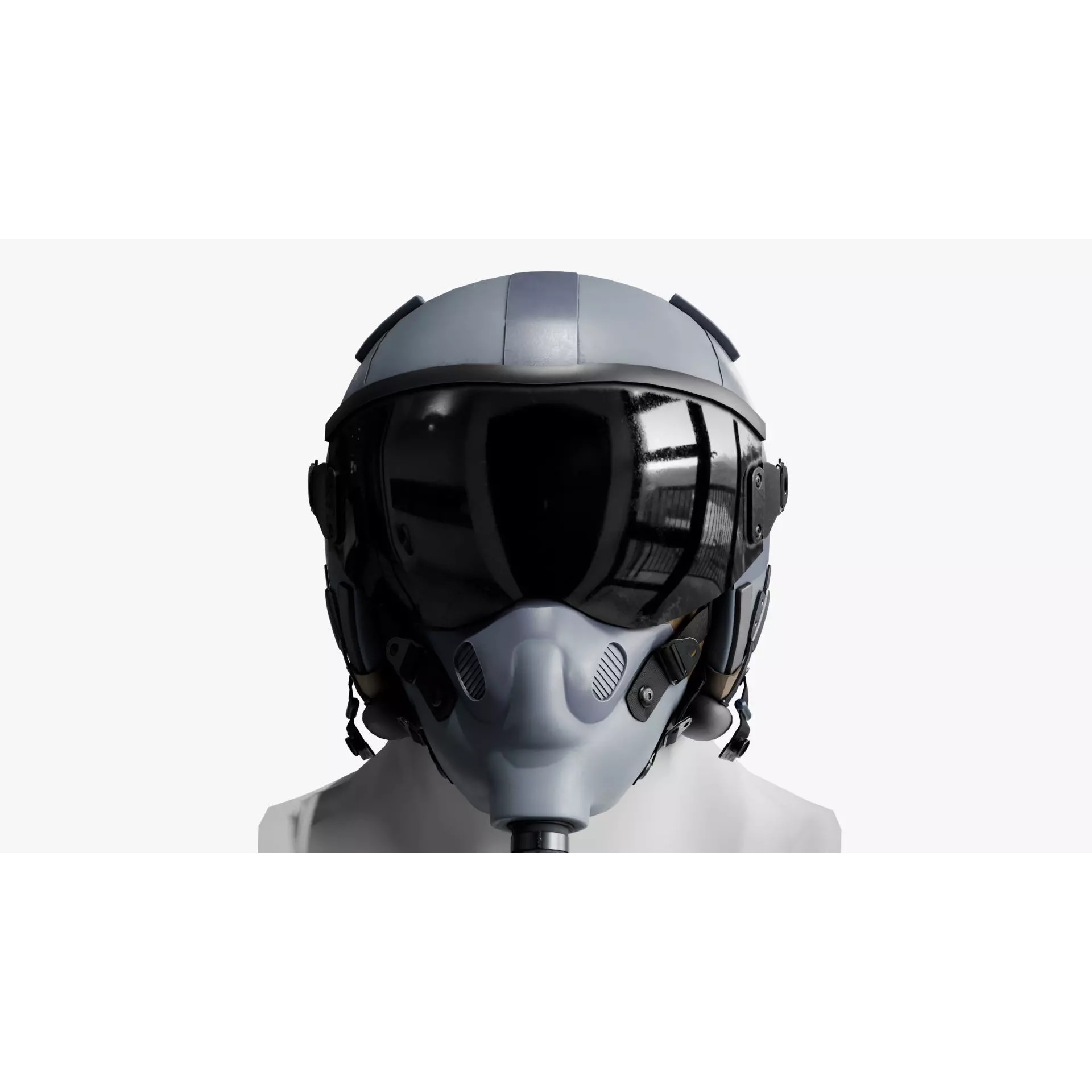 Pilot Helmet - Low-Poly Game-Ready 3D Model - View 2