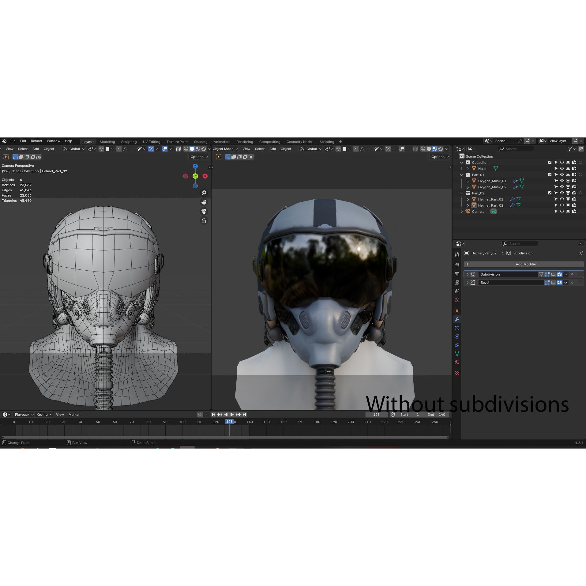 Pilot Helmet - Low-Poly Game-Ready 3D Model - View 22