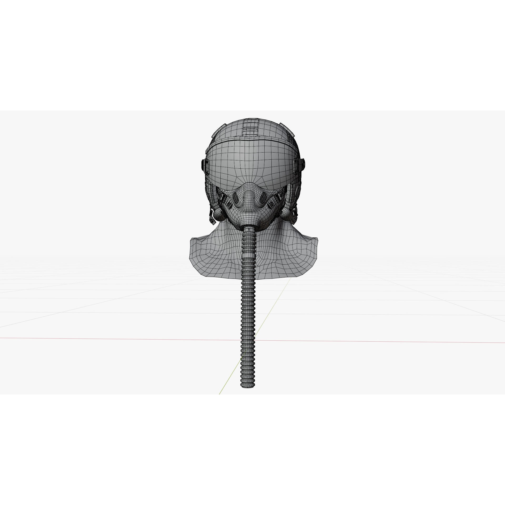 Pilot Helmet - Low-Poly Game-Ready 3D Model - View 5