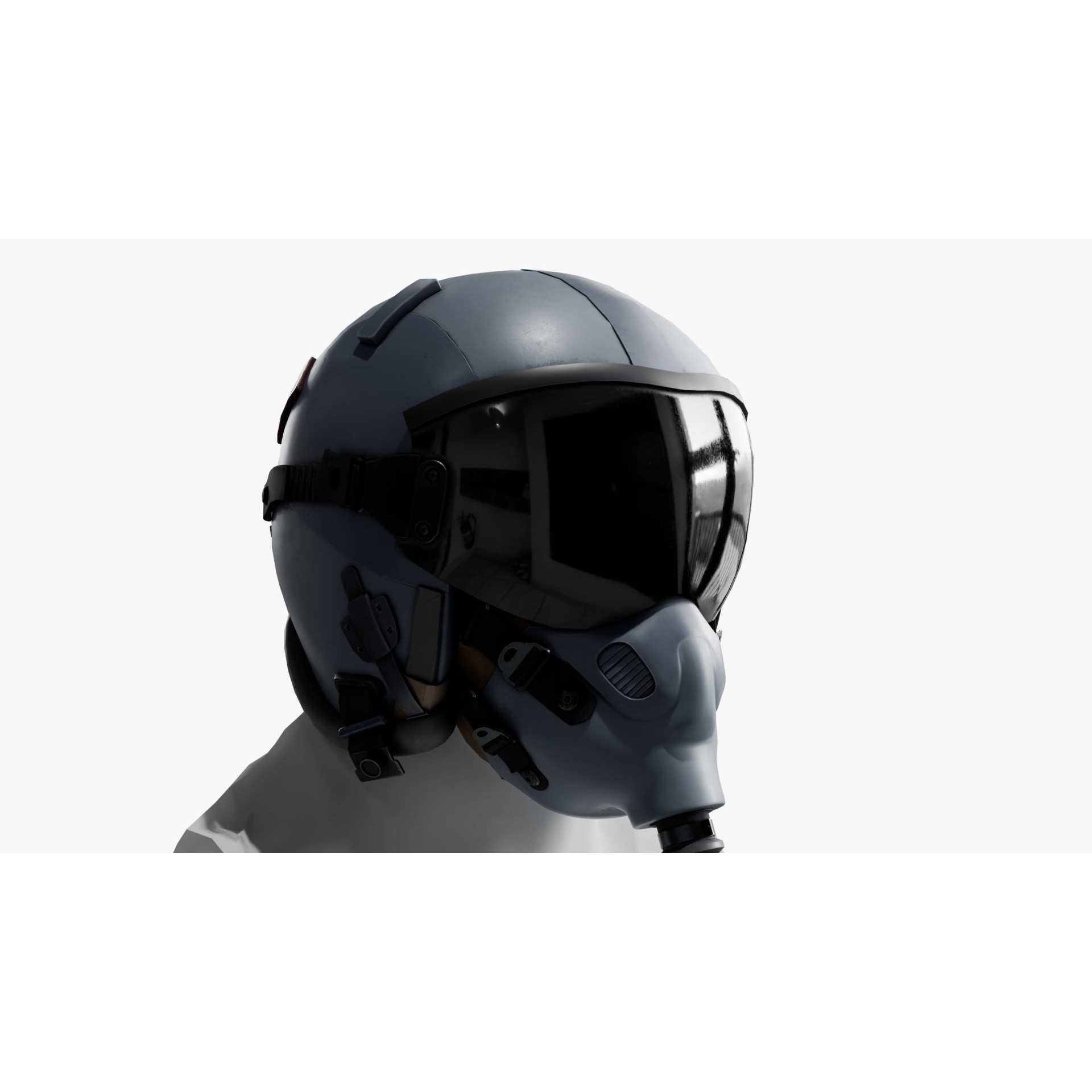 Pilot Helmet - Low-Poly Game-Ready 3D Model - View 6