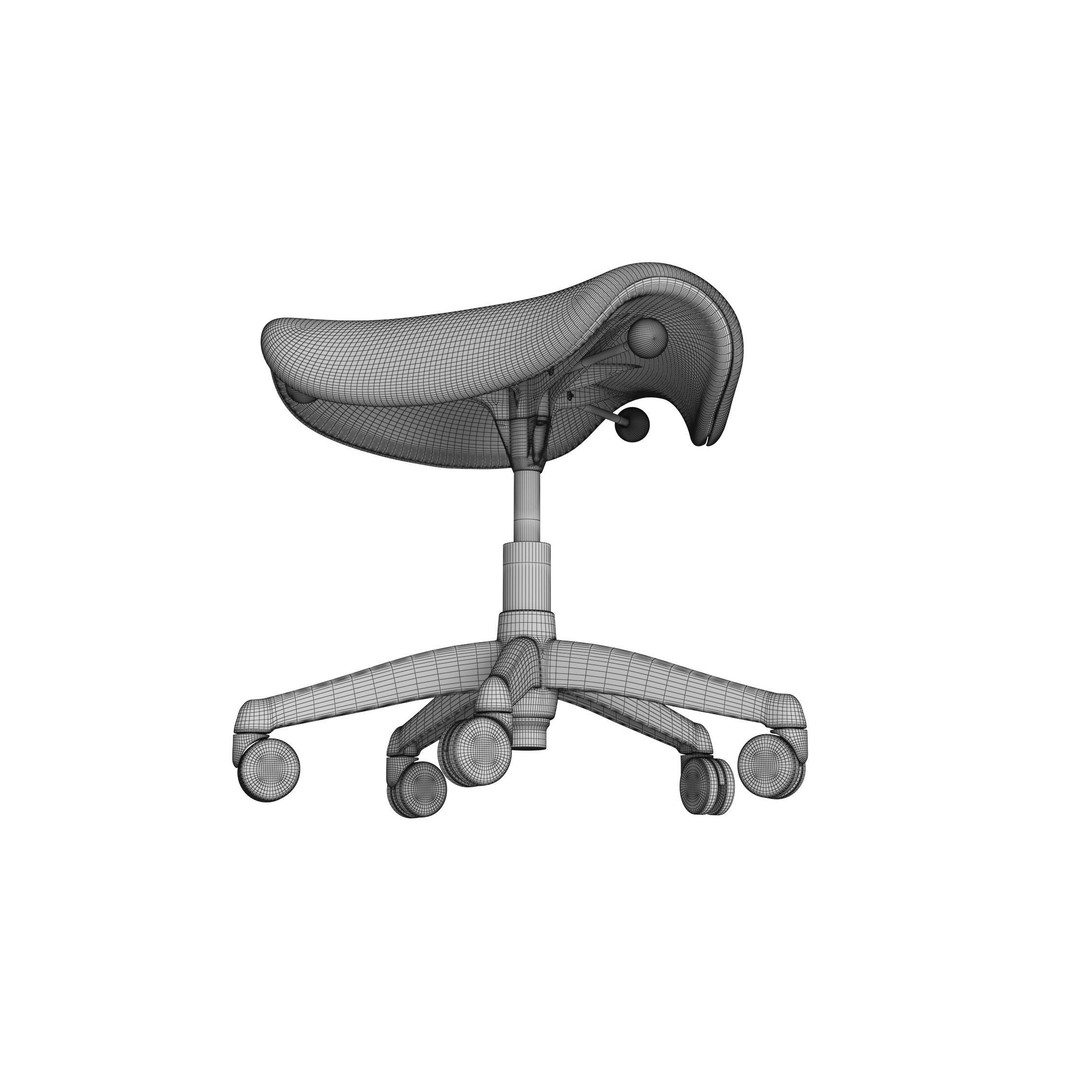 Saddle Doctor Stool 3D Model – Medical Ergonomic Chair, FBX & OBJ
