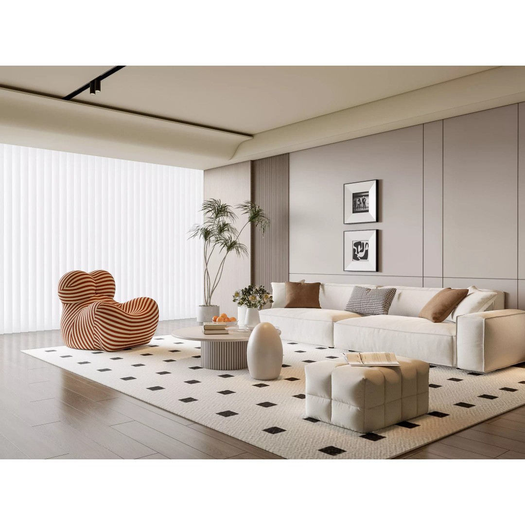 Elegant Living Room 3D Model – High Detail, Customizable Design, FBX - View 10