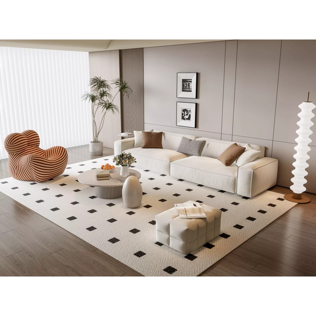 Elegant Living Room 3D Model – High Detail, Customizable Design, FBX - View 3