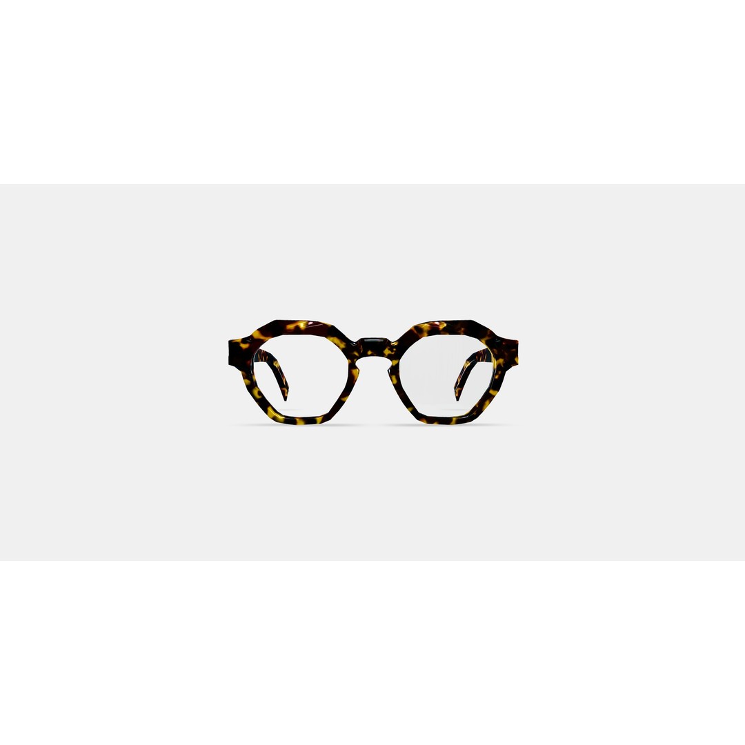 Javier Eyeglasses 3D Model – Black Oak Tortoise PBR Asset - View 11
