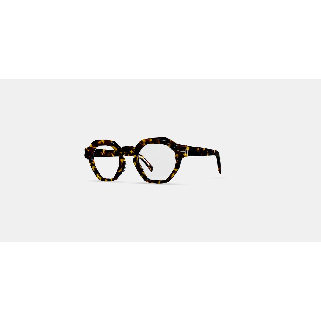 Javier Eyeglasses 3D Model – Black Oak Tortoise PBR Asset - View 13