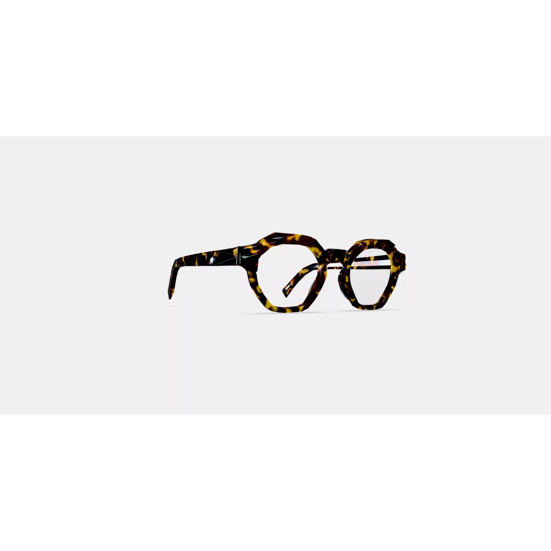 Javier Eyeglasses 3D Model – Black Oak Tortoise PBR Asset - View 2