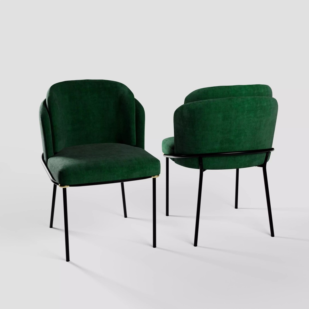 Modern Chair 3D Model – Living Room Collection with PBR Textures - View 11