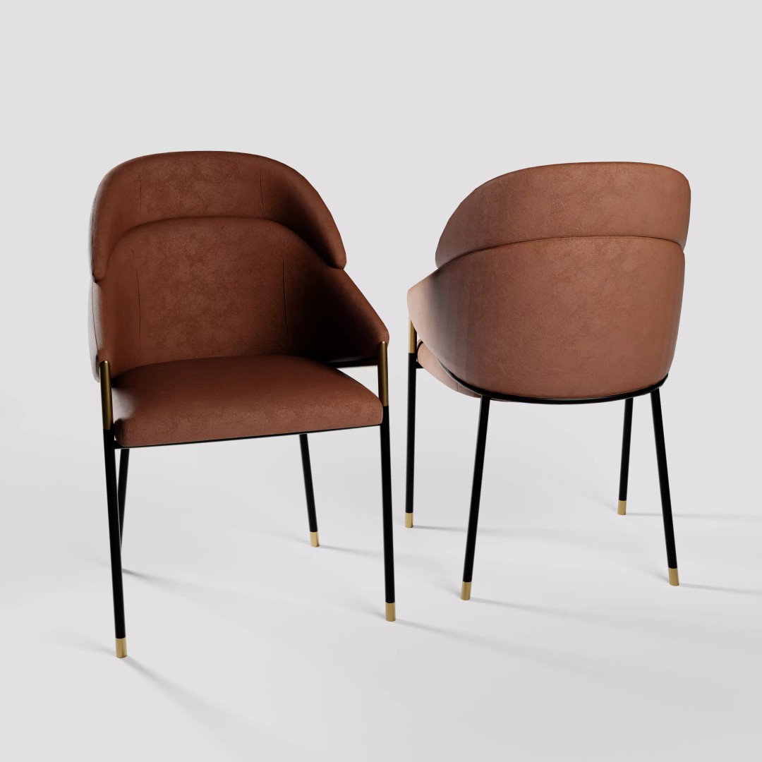 Modern Chair 3D Model – Living Room Collection with PBR Textures - View 12