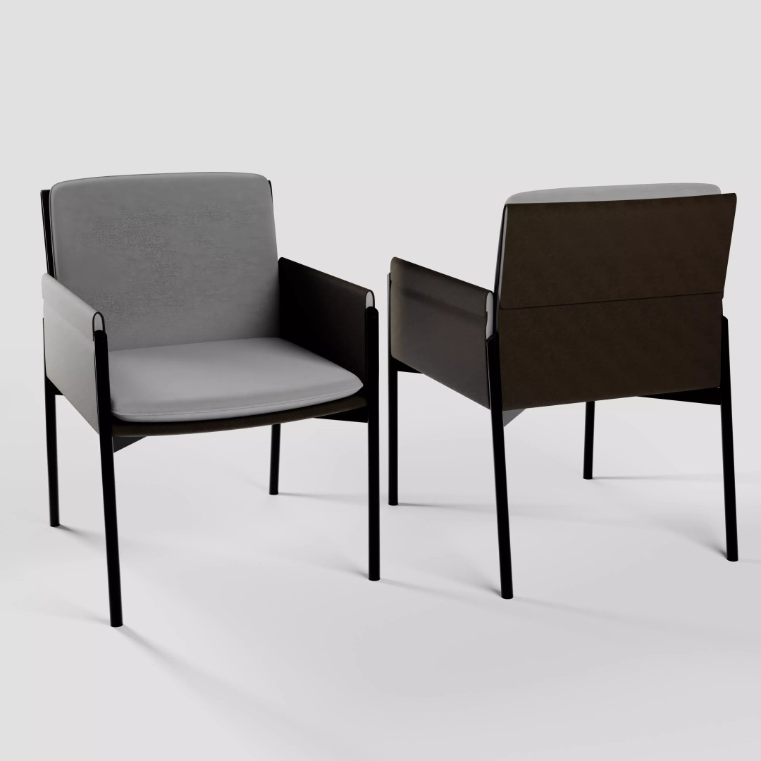 Modern Chair 3D Model – Living Room Collection with PBR Textures - View 17