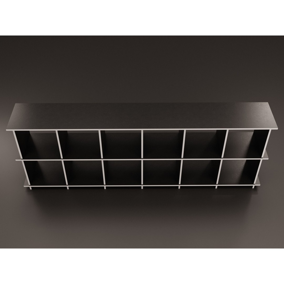 Vinyl Storage 3D Model – Realistic Cabinet for LP Collection, FBX - View 10