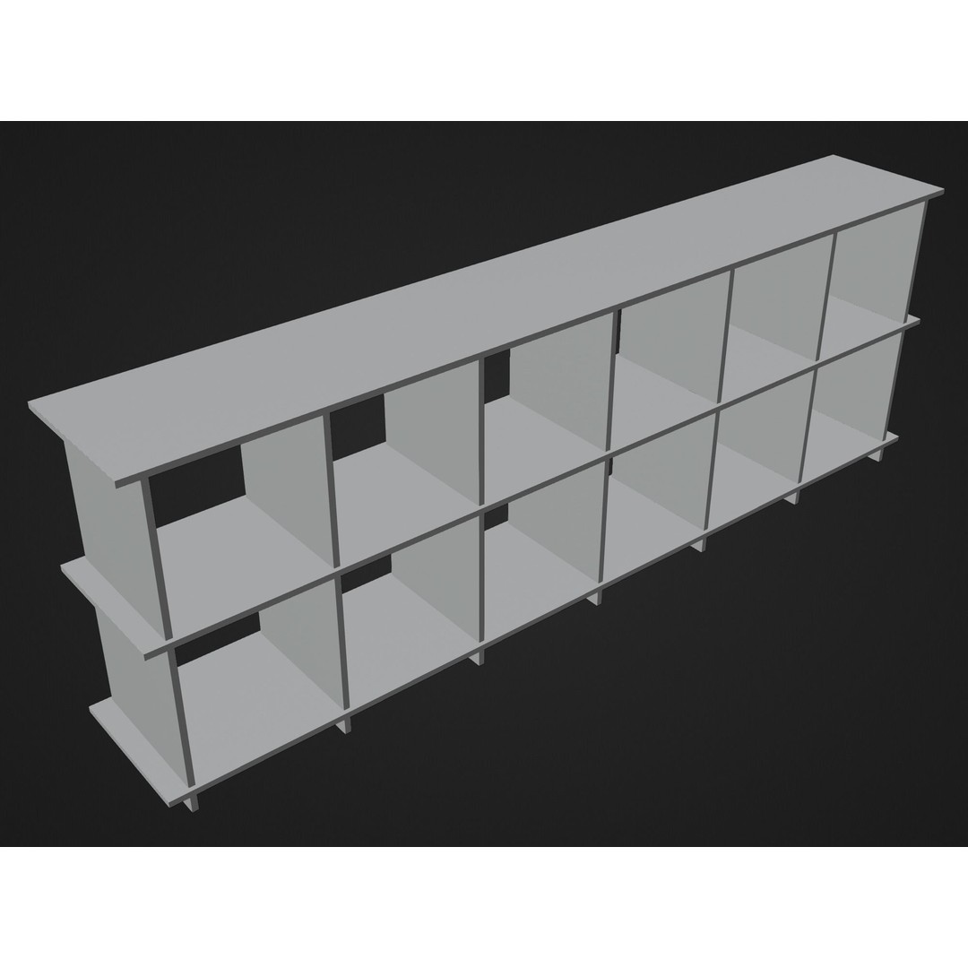 Vinyl Storage 3D Model – Realistic Cabinet for LP Collection, FBX - View 17