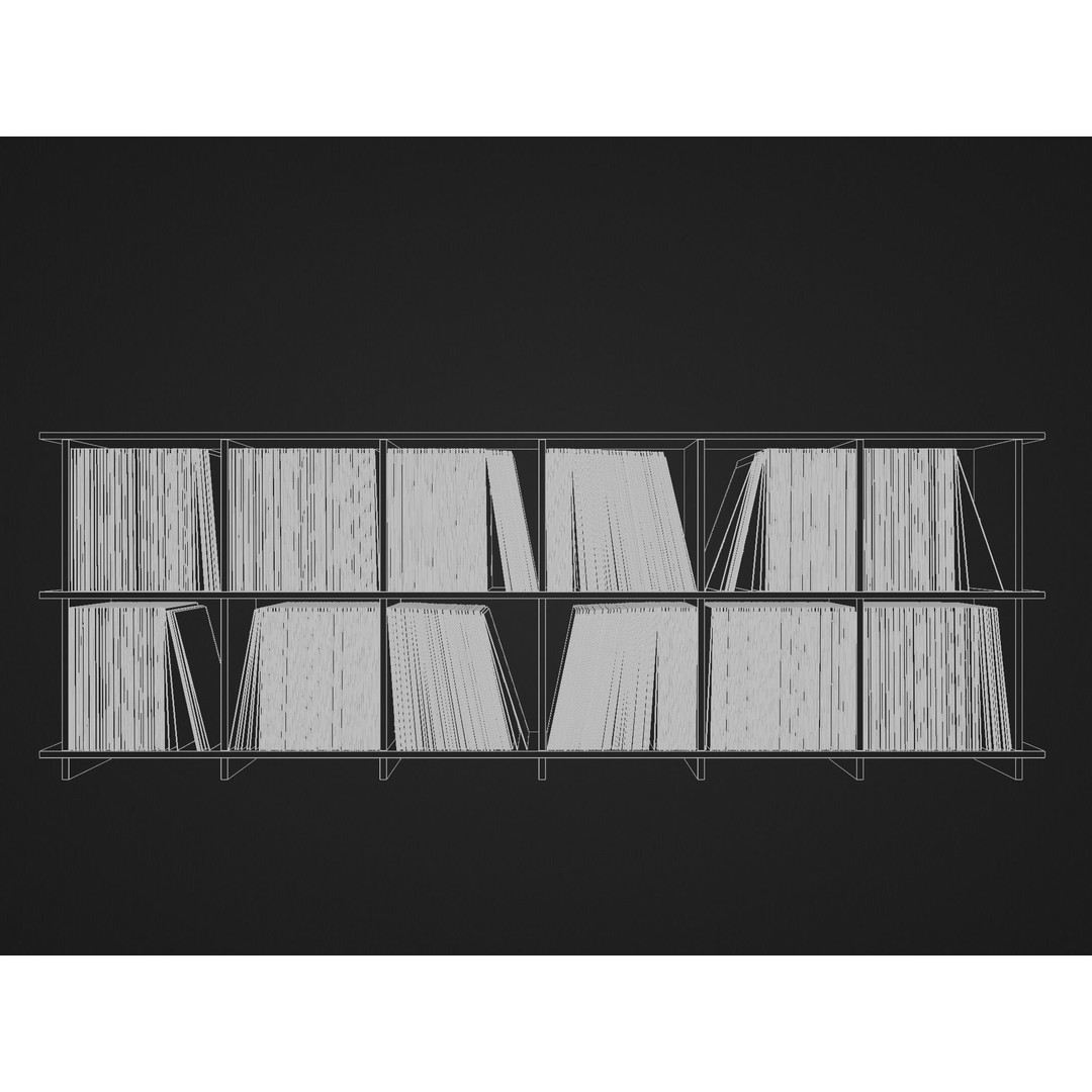 Vinyl Storage 3D Model – Realistic Cabinet for LP Collection, FBX - View 19