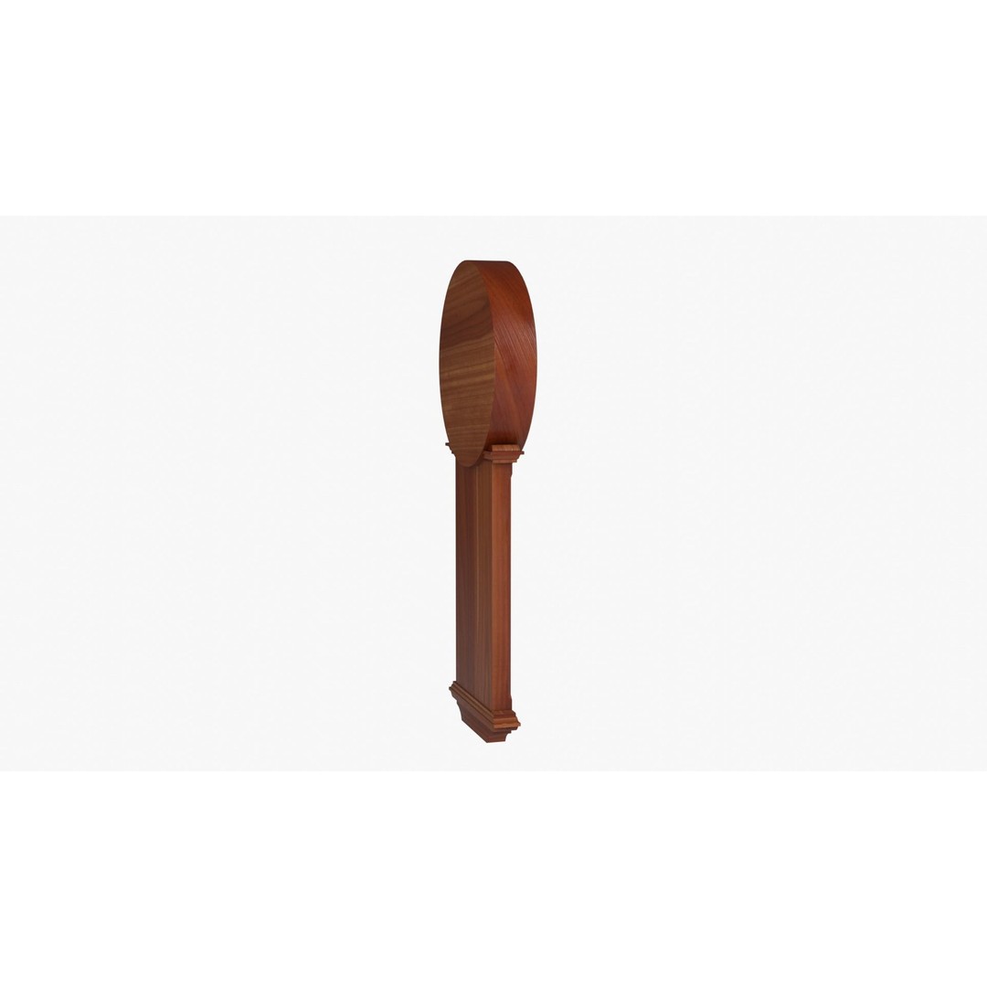 Pendulum Clock 3D Model – Low Poly Vintage Decor, FBX, OBJ - View 11