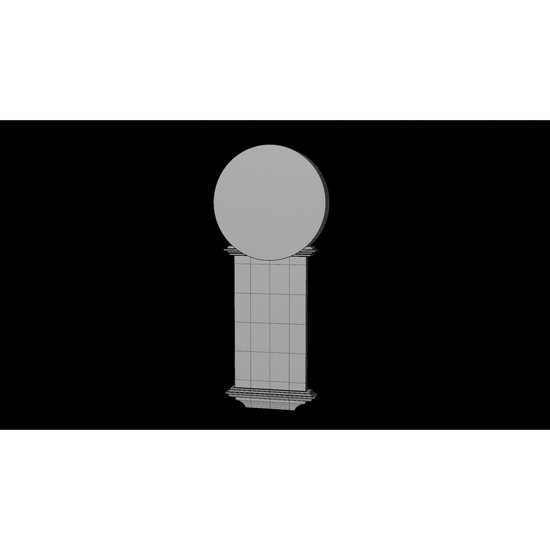 Pendulum Clock 3D Model – Low Poly Vintage Decor, FBX, OBJ - View 18