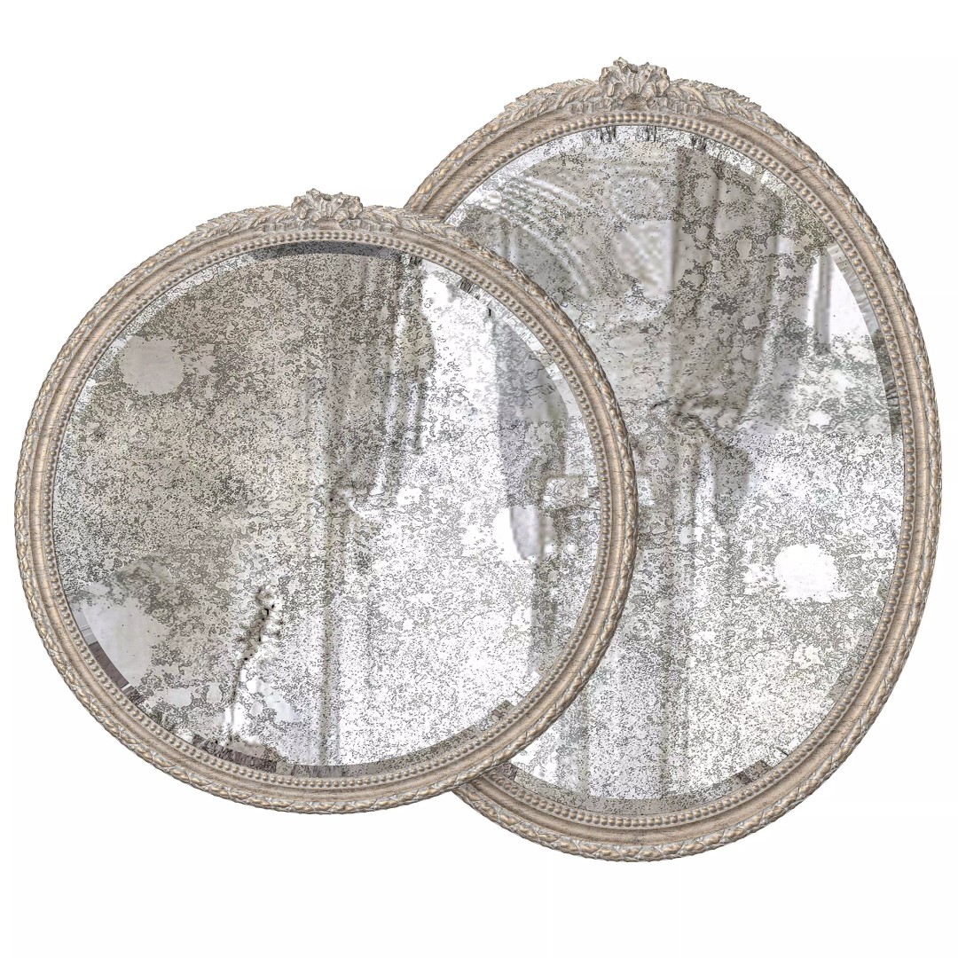 Chairish Louis Mirror Art 3D Model – Classical Rococo Design, FBX - View 2