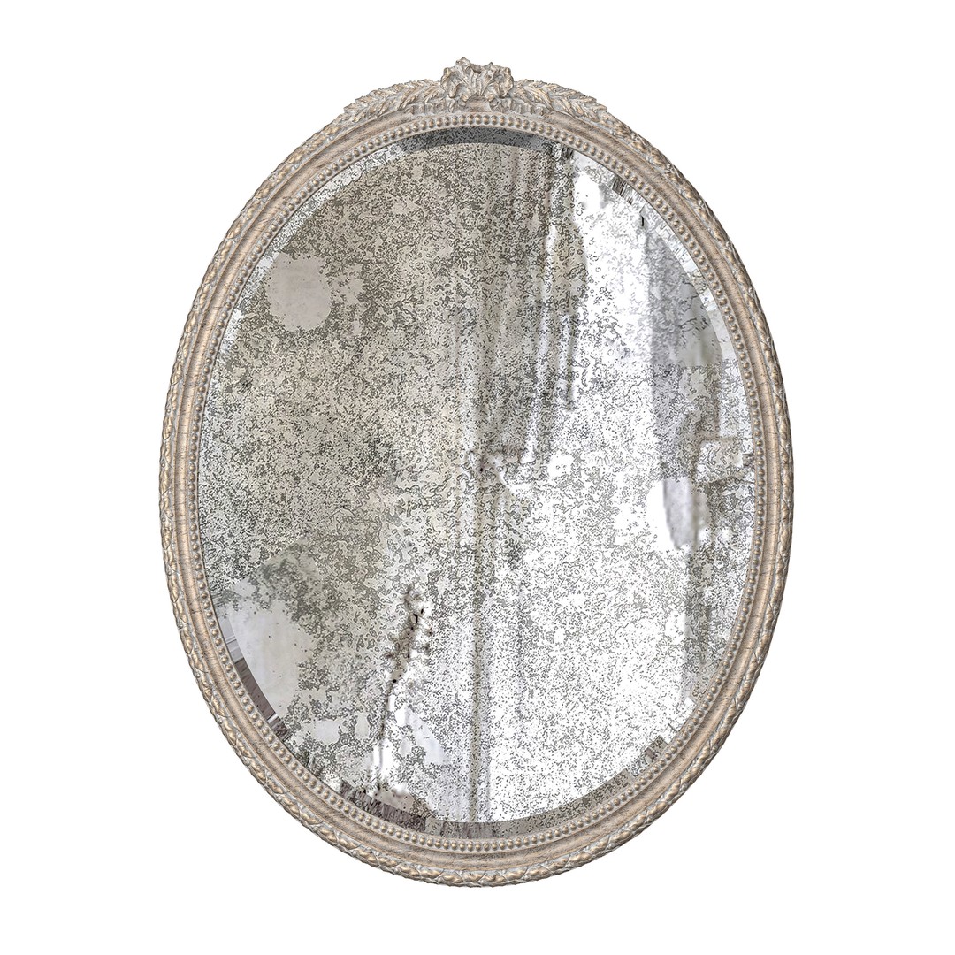 Chairish Louis Mirror Art 3D Model – Classical Rococo Design, FBX - View 4