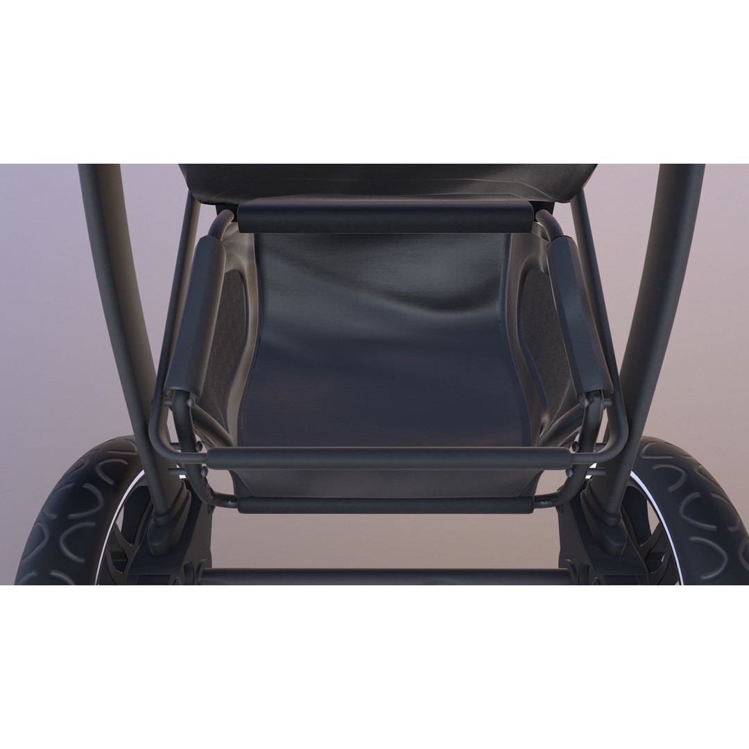 Pushchair 3D Model – Low Poly Game Ready Asset, FBX & OBJ Formats - View 10
