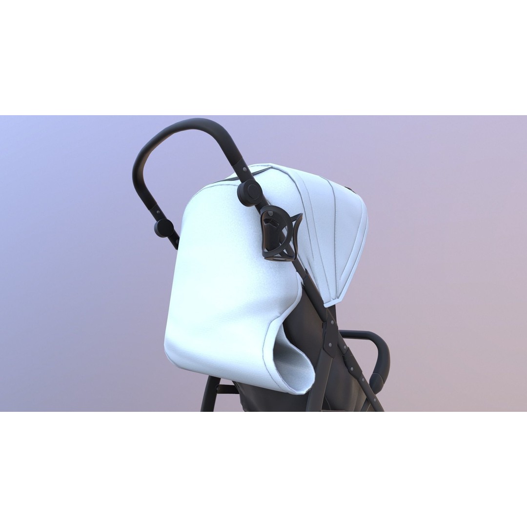 Pushchair 3D Model – Low Poly Game Ready Asset, FBX & OBJ Formats - View 13