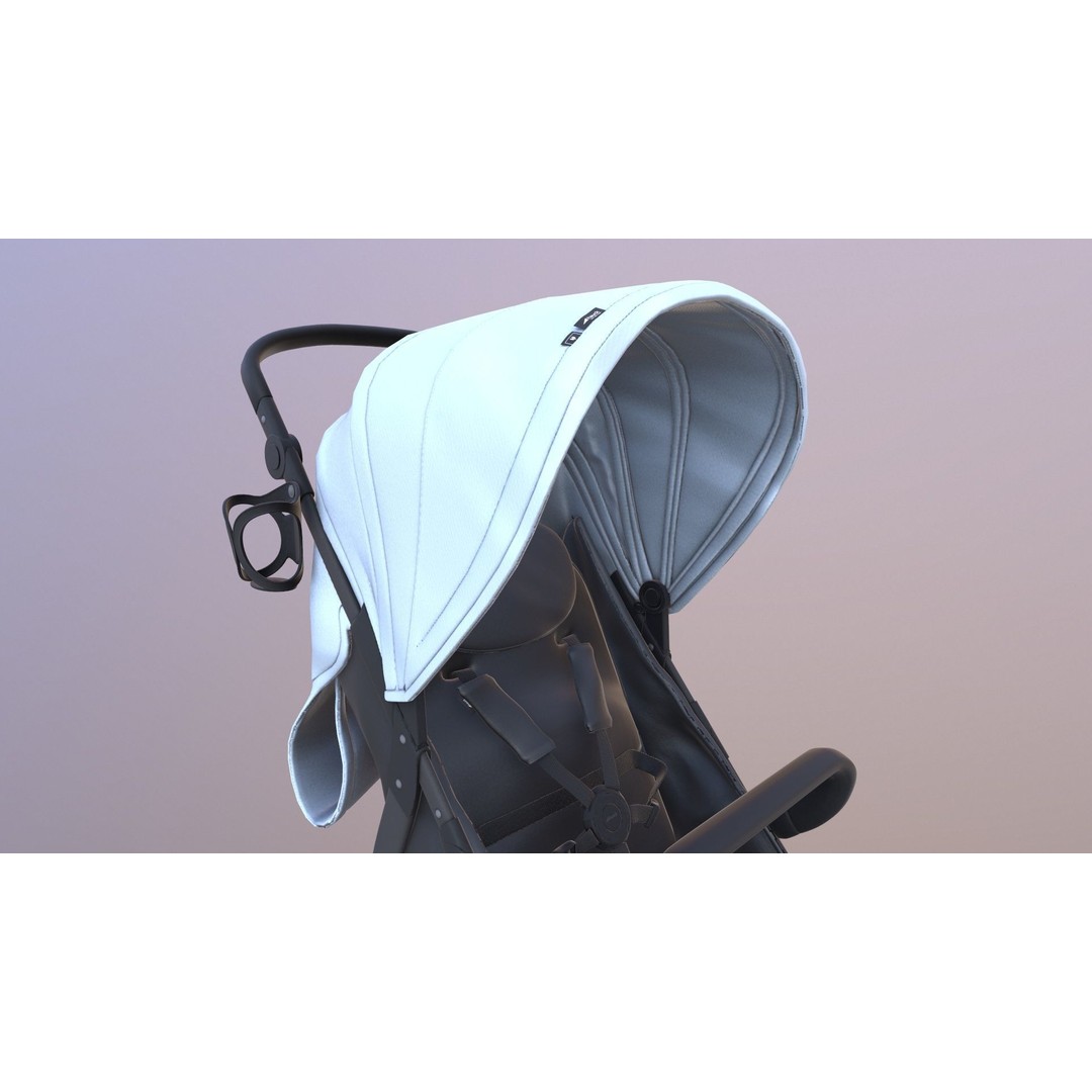 Pushchair 3D Model – Low Poly Game Ready Asset, FBX & OBJ Formats - View 15