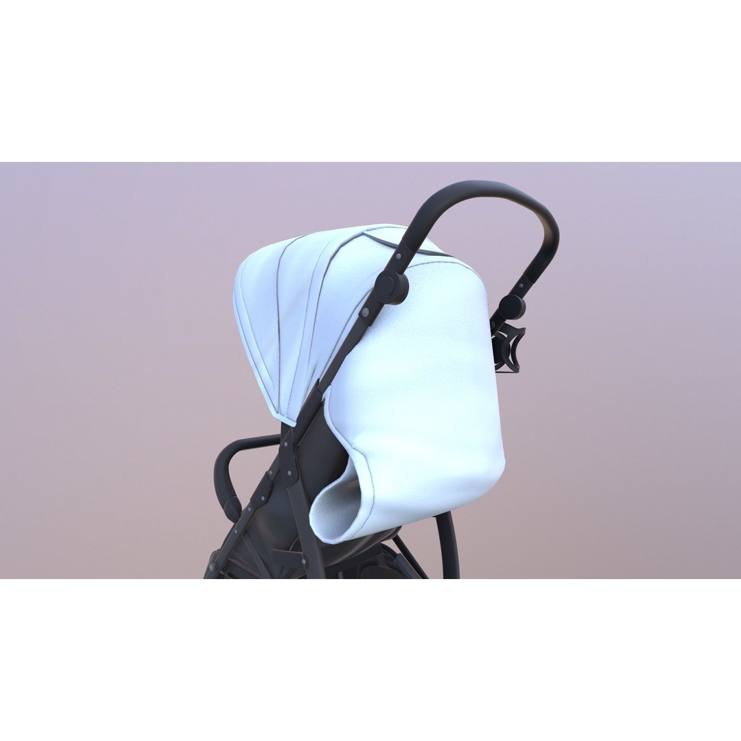 Pushchair 3D Model – Low Poly Game Ready Asset, FBX & OBJ Formats - View 18