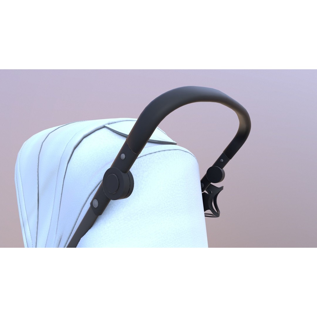 Pushchair 3D Model – Low Poly Game Ready Asset, FBX & OBJ Formats - View 19