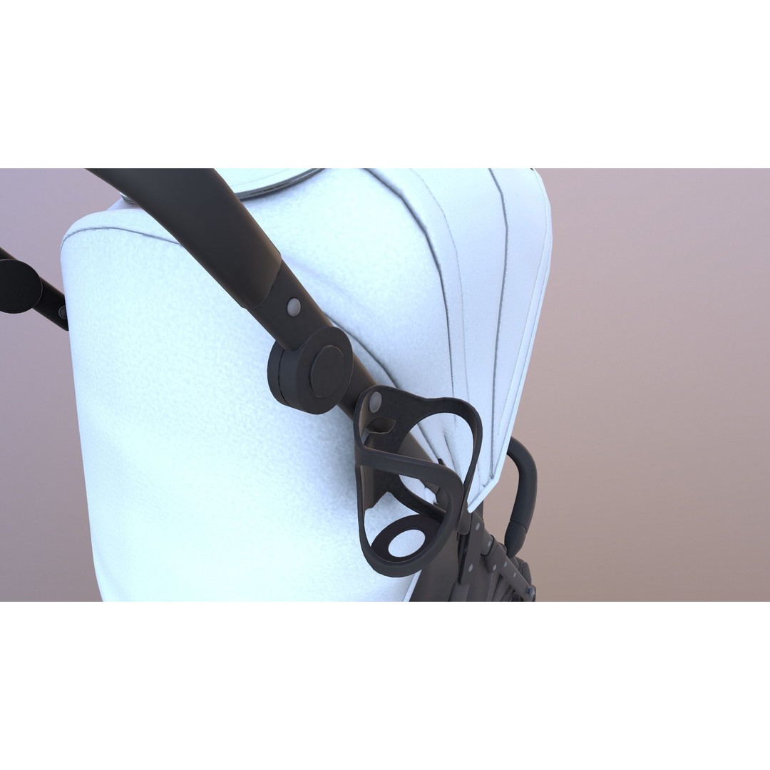 Pushchair 3D Model – Low Poly Game Ready Asset, FBX & OBJ Formats - View 20