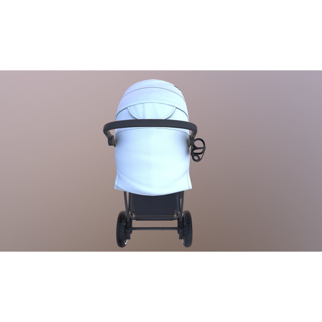 Pushchair 3D Model – Low Poly Game Ready Asset, FBX & OBJ Formats - View 21