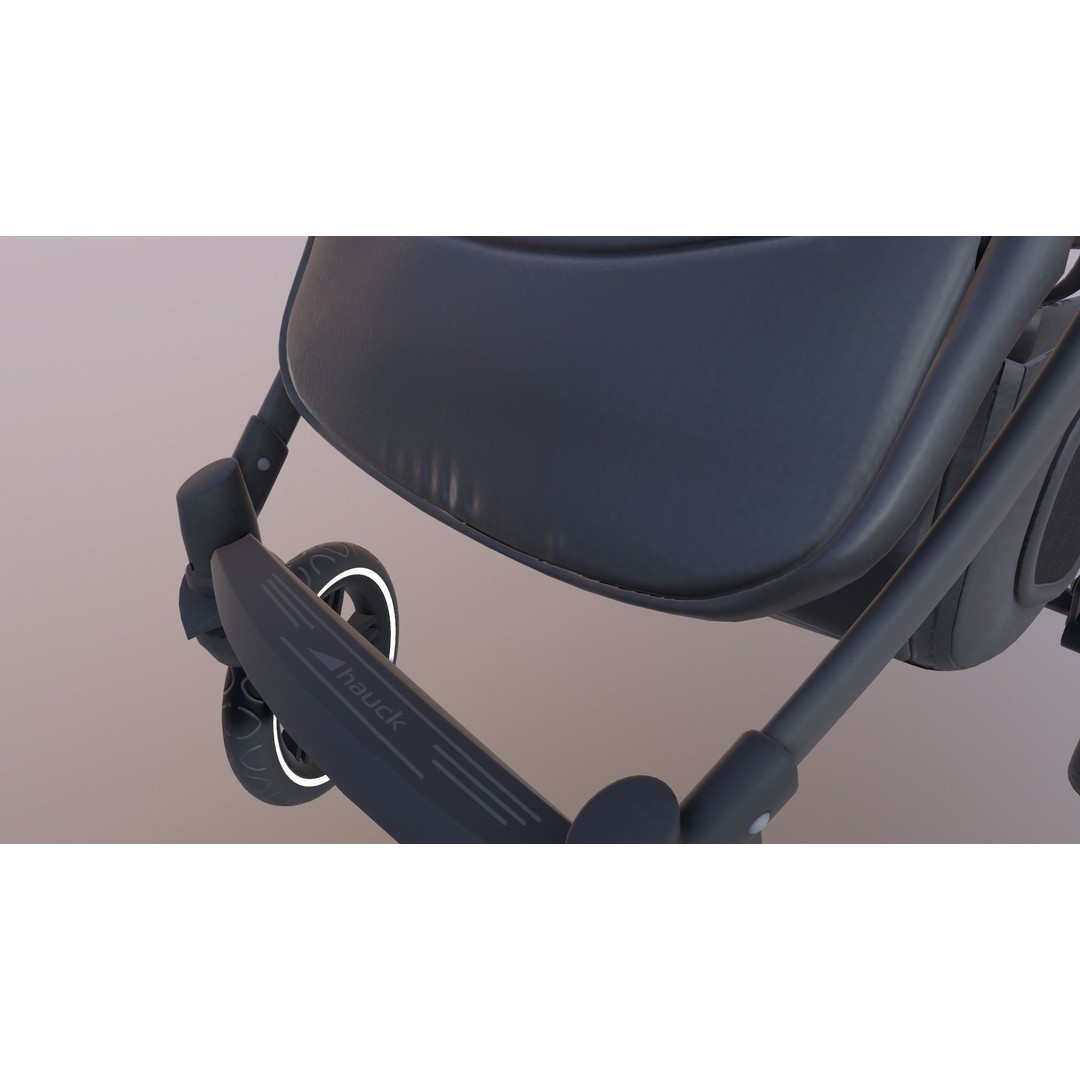 Pushchair 3D Model – Low Poly Game Ready Asset, FBX & OBJ Formats - View 26