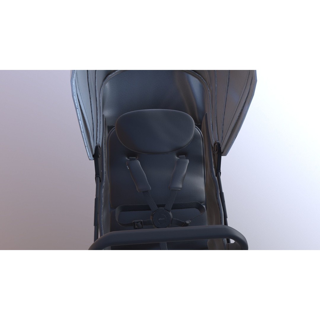 Pushchair 3D Model – Low Poly Game Ready Asset, FBX & OBJ Formats - View 28