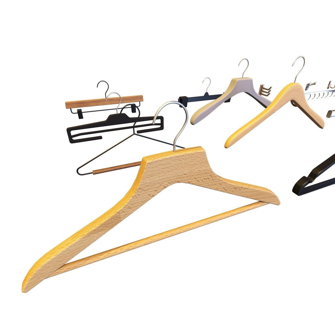 Hooks and Hangers 3D Model – Furniture Fittings Mega Pack, FBX, OBJ - View 10