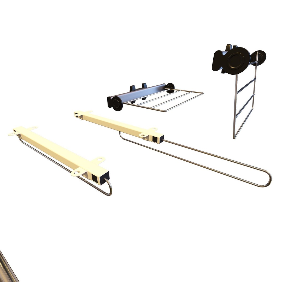 Hooks and Hangers 3D Model – Furniture Fittings Mega Pack, FBX, OBJ - View 15