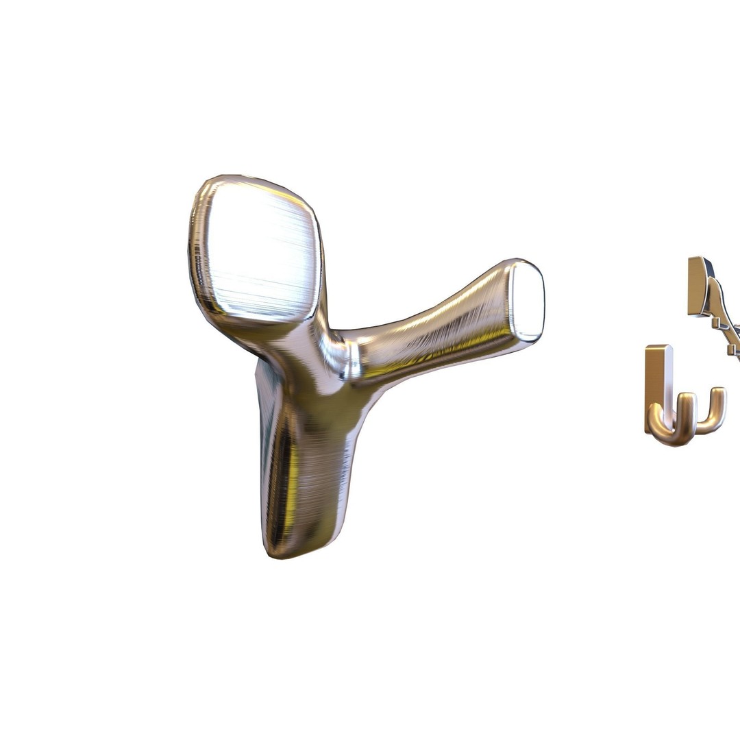 Hooks and Hangers 3D Model – Furniture Fittings Mega Pack, FBX, OBJ - View 24
