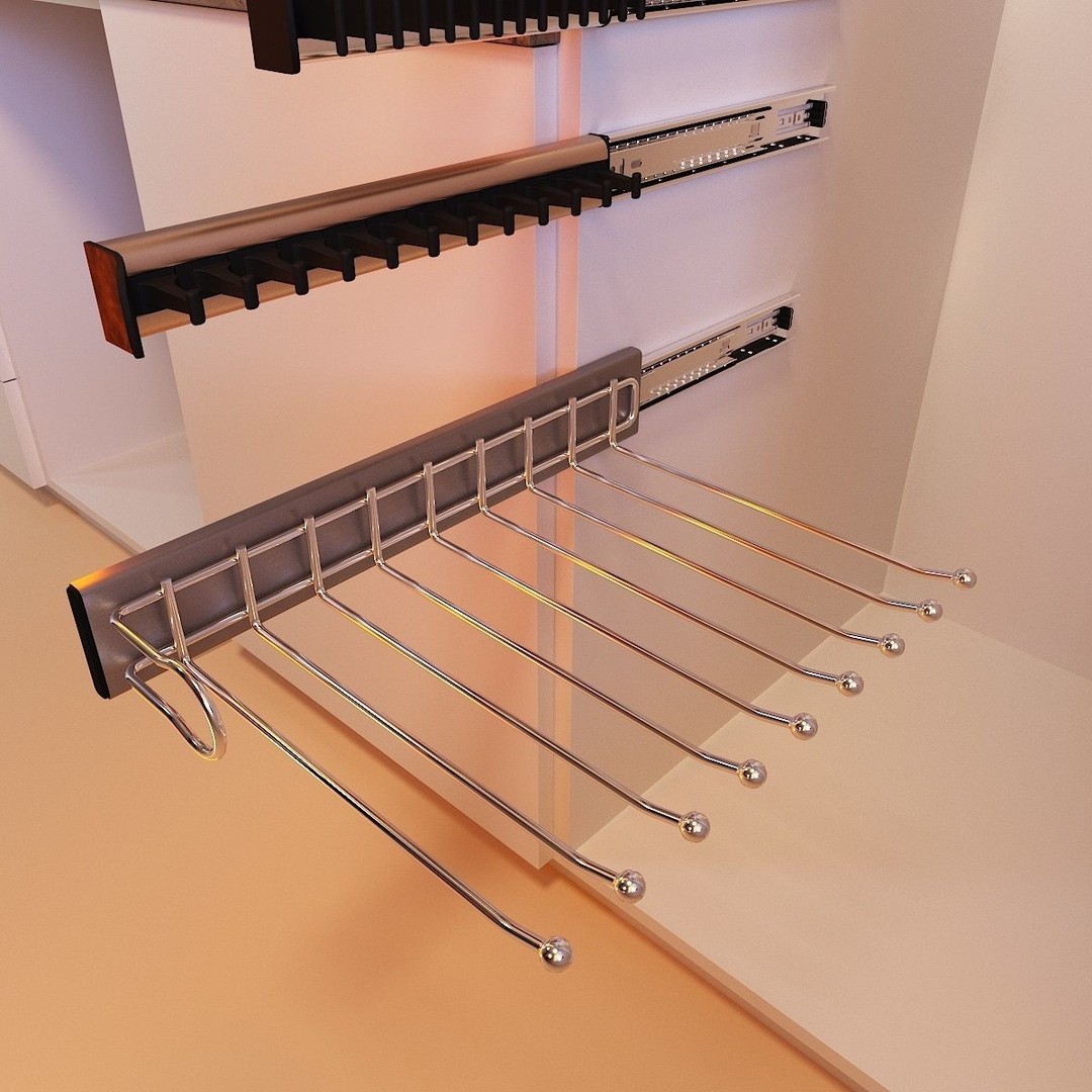 Hooks and Hangers 3D Model – Furniture Fittings Mega Pack, FBX, OBJ - View 32