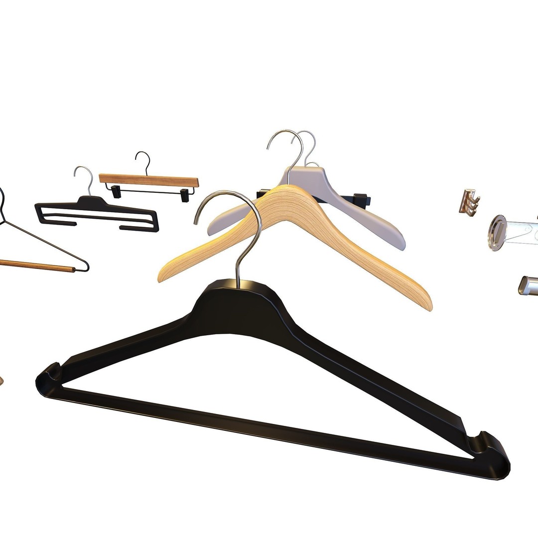 Hooks and Hangers 3D Model – Furniture Fittings Mega Pack, FBX, OBJ - View 9