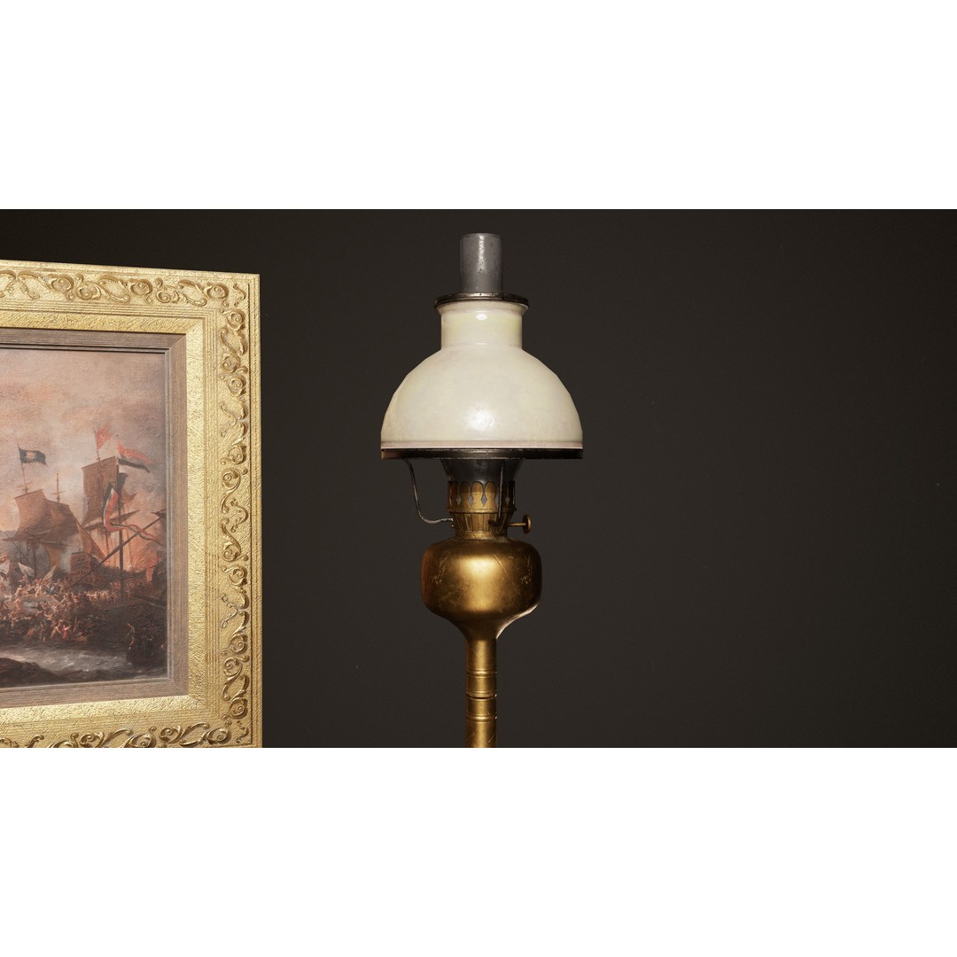 Victorian Wooden Furniture 3D Model – Low Poly Game Asset, FBX - View 11