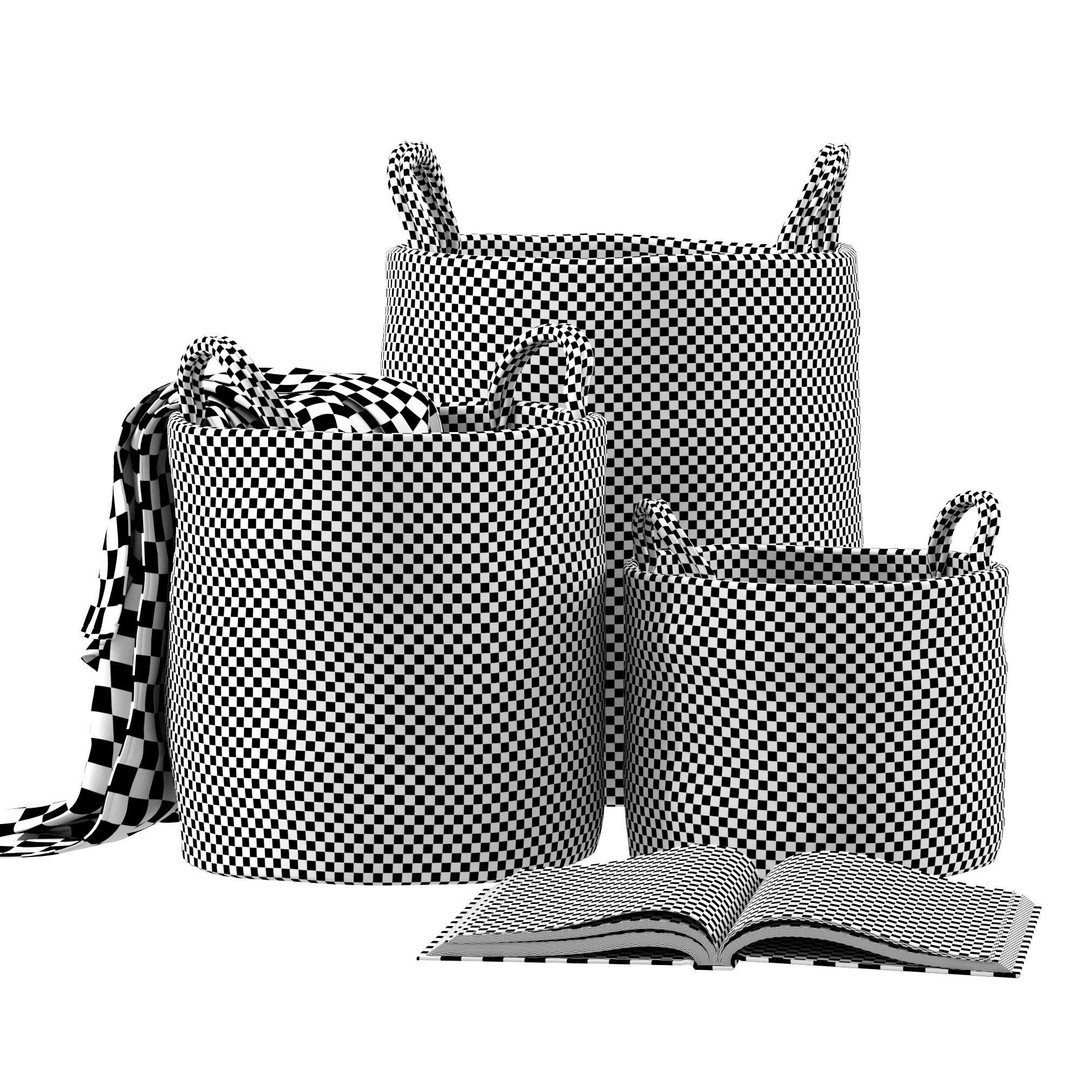 Basket with Handles 3D Model – PBR Textured Home Decor Asset - View 8