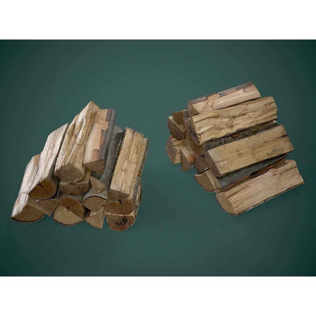 Firewood 3D Model – Low Poly Outdoor Prop, FBX Game Asset - View 11
