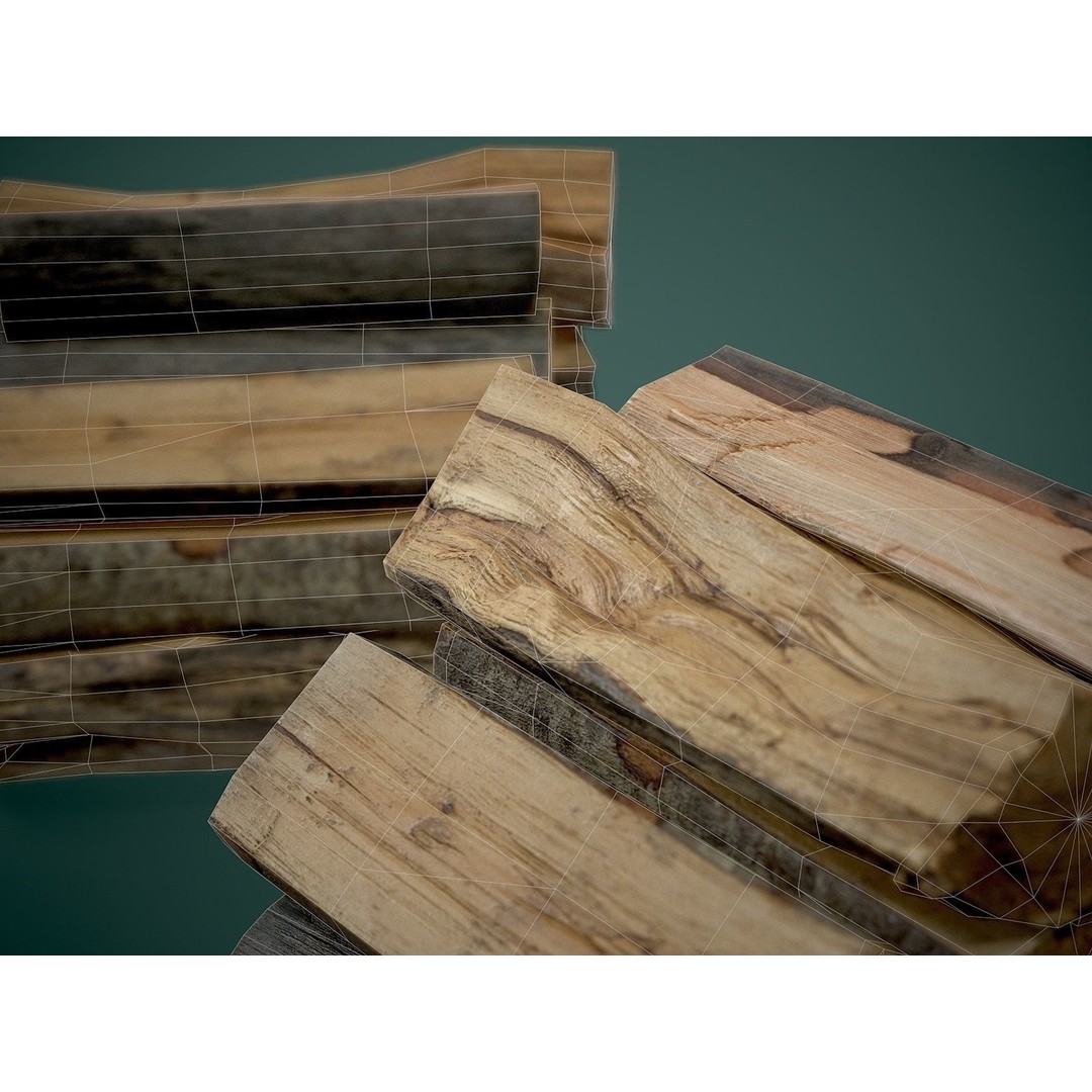 Firewood 3D Model – Low Poly Outdoor Prop, FBX Game Asset - View 16