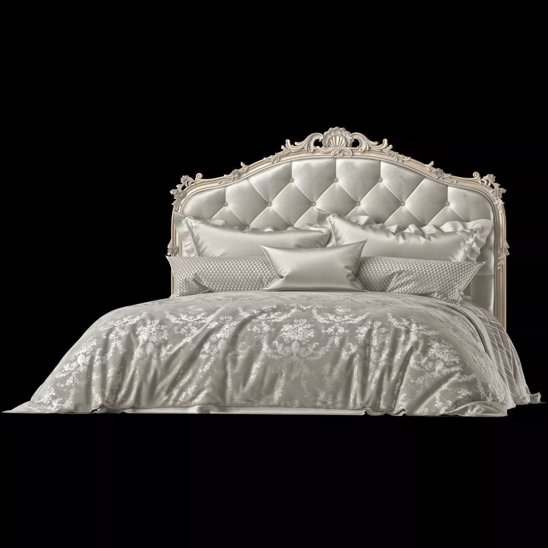 Silvano Grifoni Bed 3D Model – Classical Rococo Design, FBX & OBJ - View 2