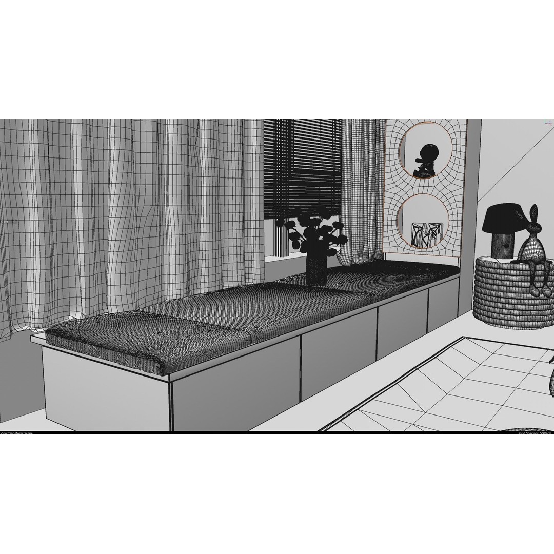 Child Bedroom 3D Model – Realistic Interior Scene, FBX, OBJ - View 5